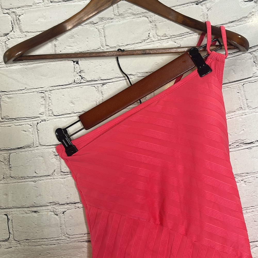 La Blanca Coral Pink One-Shoulder Pink One-Piece Swimsuit Size 10 - Picture 3 of 9